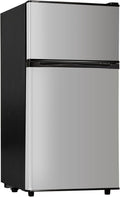 mini réfrigérateur Manastin – frigo | Argent/Noir, congélateur 3 – 55 pieds cubes | 2 portes pour bureau, chambre et chambre