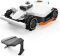 Mammotion tondeuse à gazon, Blanc/Noir/Orange – LUBA 3 AWD 1500 Robot Tondeuse avec Garage Standard | LiDAR+Double Caméra AI Vision à 360°