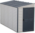Duramax Abris de jardin, 1,2 x 3 m – Gris/Blanc | SideMate Abri de jardin en résine PVC avec kit de fondation