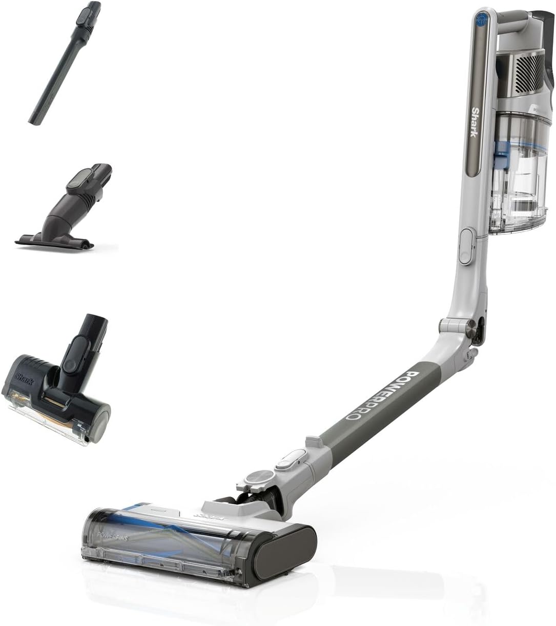 Aspirateurs balais et balais électriques Shark | Gris/Métallisé, PowerPro Aspirateur sans Fil – Technologie FloorDetect