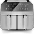 Comfy Nest friteuse à air chaud, 2400 W – 9 L | Argent, CNAFD45NS – Air Fryer | numérique double panier en acier inoxydable