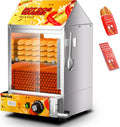 WantJoin Appareils à hot dog, 28,8 litres – Argent/Orange/Rouge | Vaporisateur pour chiens chauds, chauffe-pain