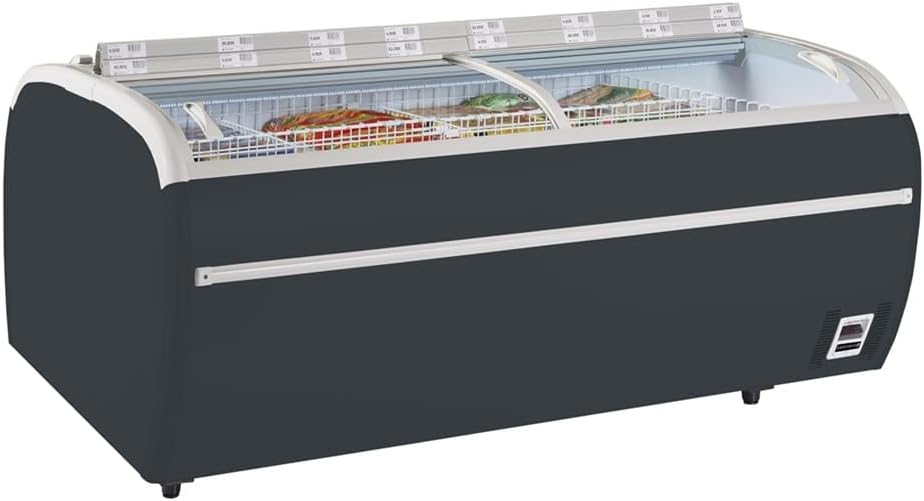 Tefcold réfrigérateur, frigo – Gris | Congélateur de supermarché TWIN 220A-F