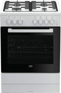 Cuisinières Beko | Blanc/Noir, En haut devant – Cuisinière à gaz | Moyenne)