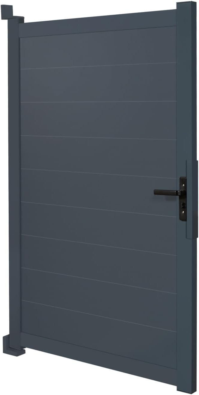 Abris de jardin IDMarket | 100x160 cm, Gris Anthracite – Portillon en aluminium