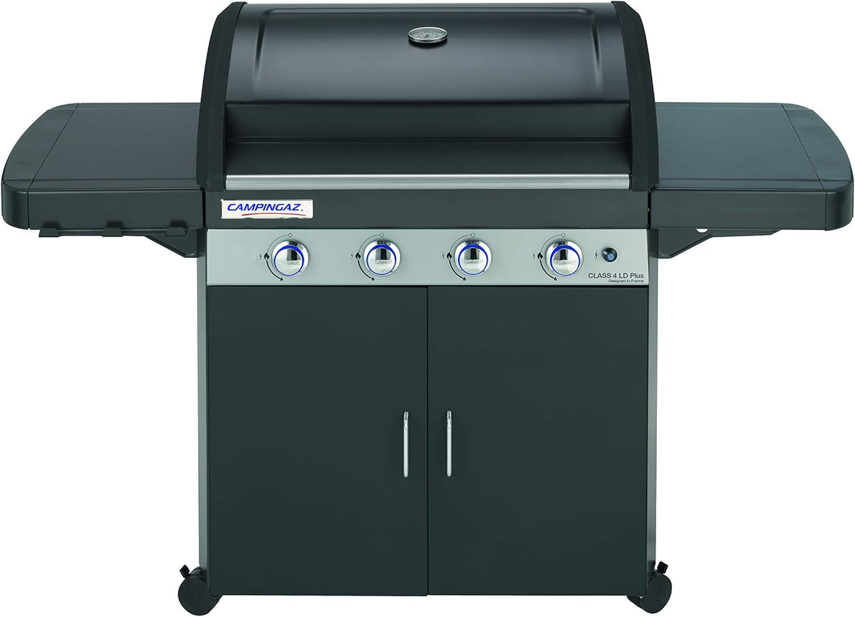 plancha CAMPINGAZ | 12.8 kW, Noir/Gris – Barbecue à gaz Class 4 LD Plus | 4 brûleurs, Système de nettoyage facile InstaClean