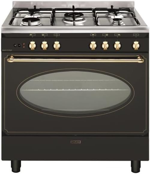 Cuisinières GLEM | 98l, Noir – Piano De Cuisson Mixte 5 Feux _sort_key_string - GU850CER