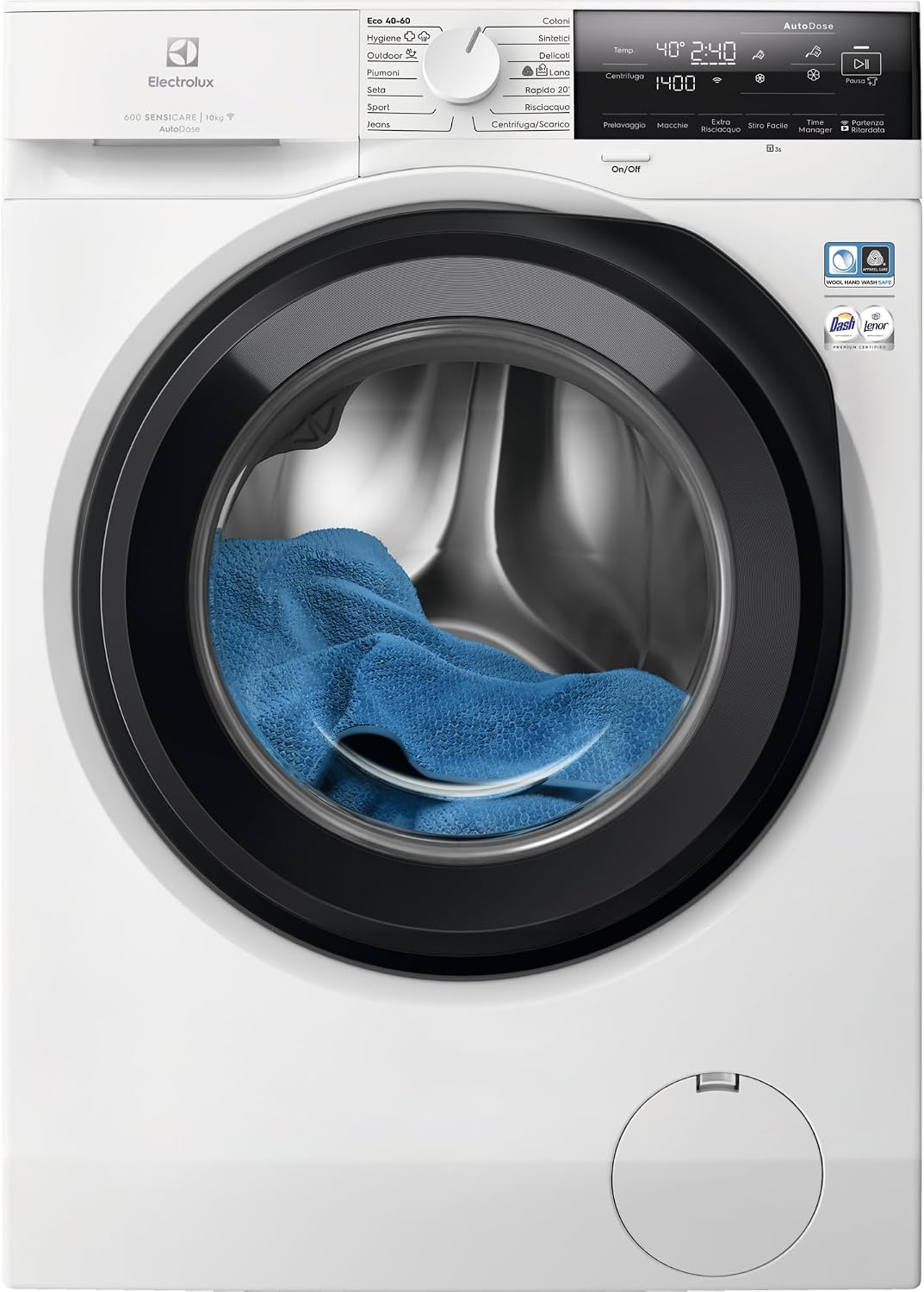 Electrolux lave-linge, machine à laver – 10,0 kg | Blanc/Noir