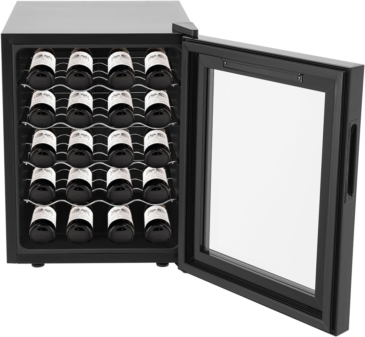 Fermoirper réfrigérateur, frigo – 50,2 x 40 x 53 cm | 48 l/10,56 l, 55 W – 220 V ~ | 50 Hz, 39 dB – PVC | tôle laminée à froid, verre trempé – noir