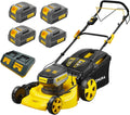 Nemura tondeuse à gazon, 80 V – 2x40 | 46 cm, 1000 m2 – 4 Ah | Jaune/Noir/Gris