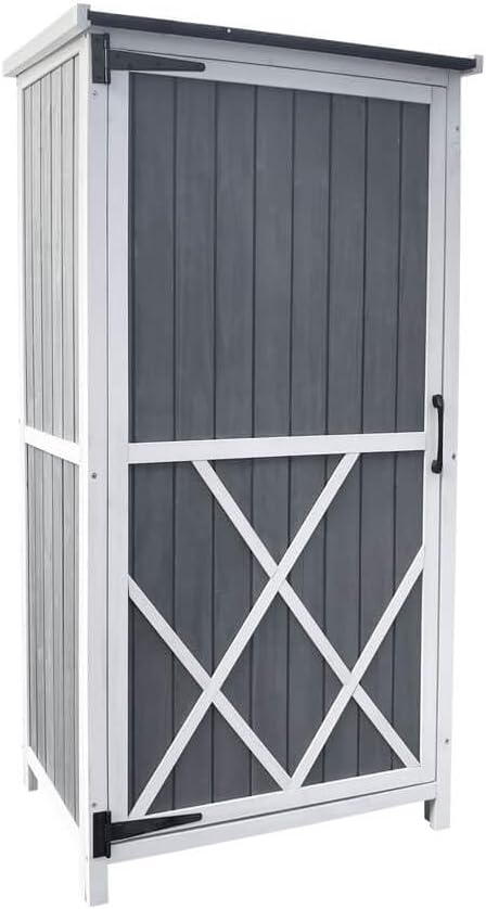 armoire Home Deluxe, Gris/Blanc