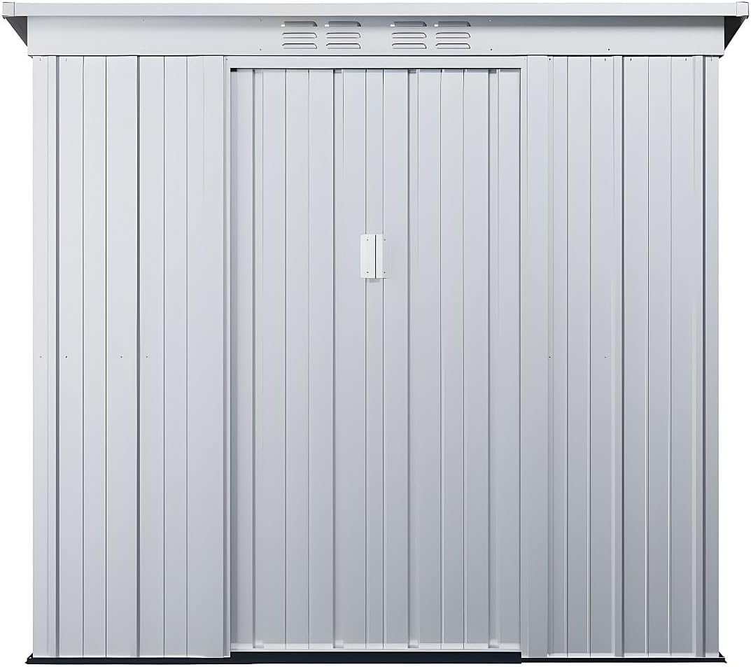 Abris de jardin Vente – 2,32 m | Gris, Abri de Jardin métal en Acier galvanisé ² - ACAMAR