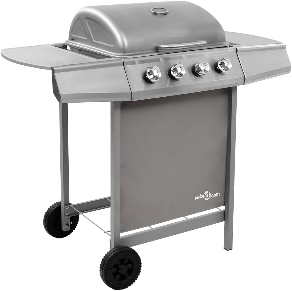 Barbecues au gaz naturel AJJHUUKI – acier revêtu par pulvérisation | acier inoxydable, argenté
