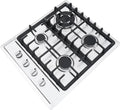 table de cuisson FortyFor | 590 × 510 mm, 3,0 kW 2 + 1,75 kW + 1,0 kW – acier inoxydable | Argent/Noir, Plaque de cuisson à gaz