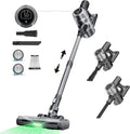 aspirateur balai sans fil Proscenic | 550 W, Noir/Argent – 45000Pa Aspirateur sans Fil Puissant avec LED GreenEye